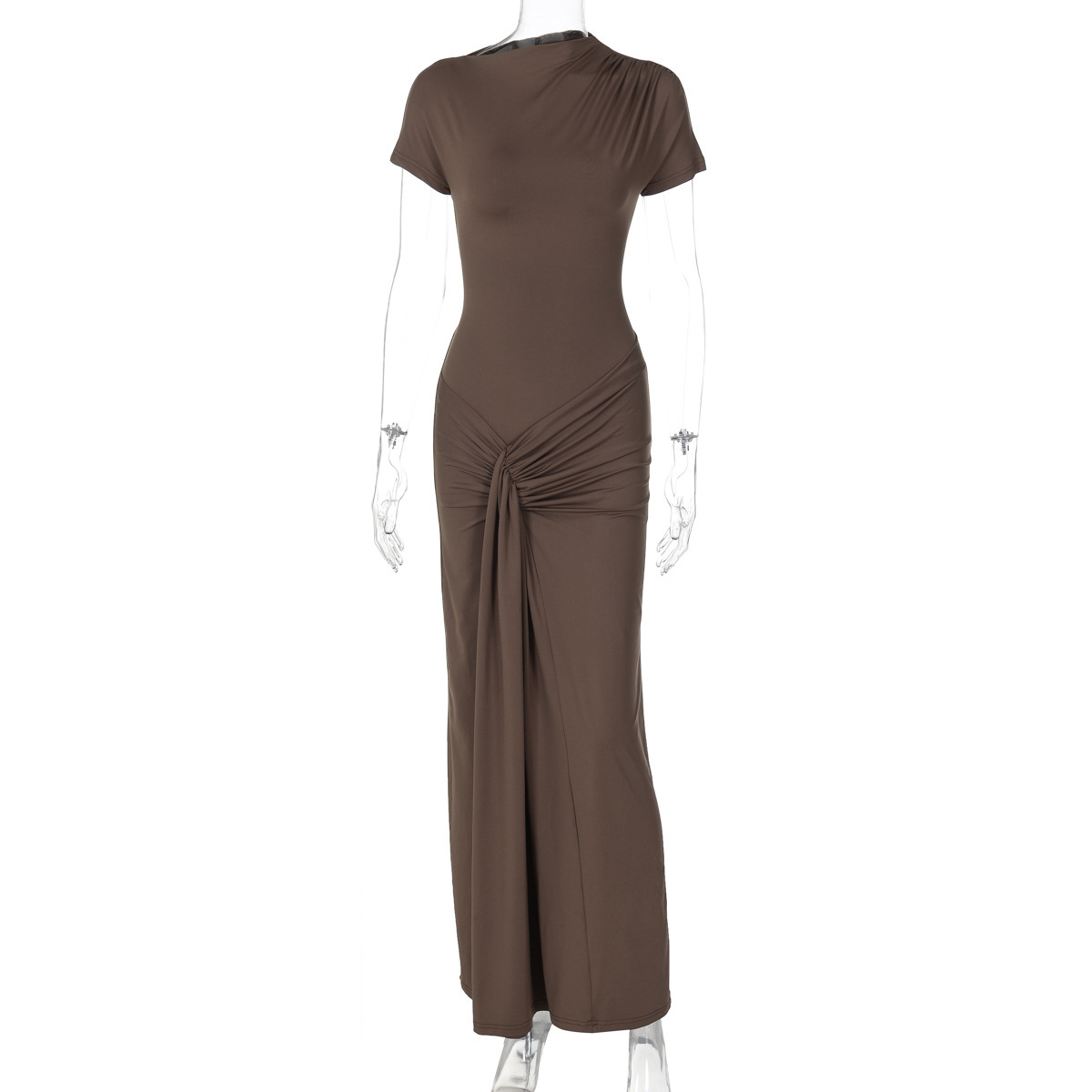 Hot Selling Women's Maxi Dress Fashion Elegant Short Sleeve Dress Slim Dress for Woman