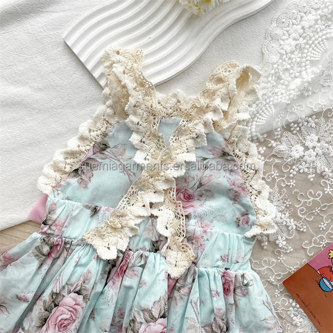 Floral Cotton Romper Detail 4