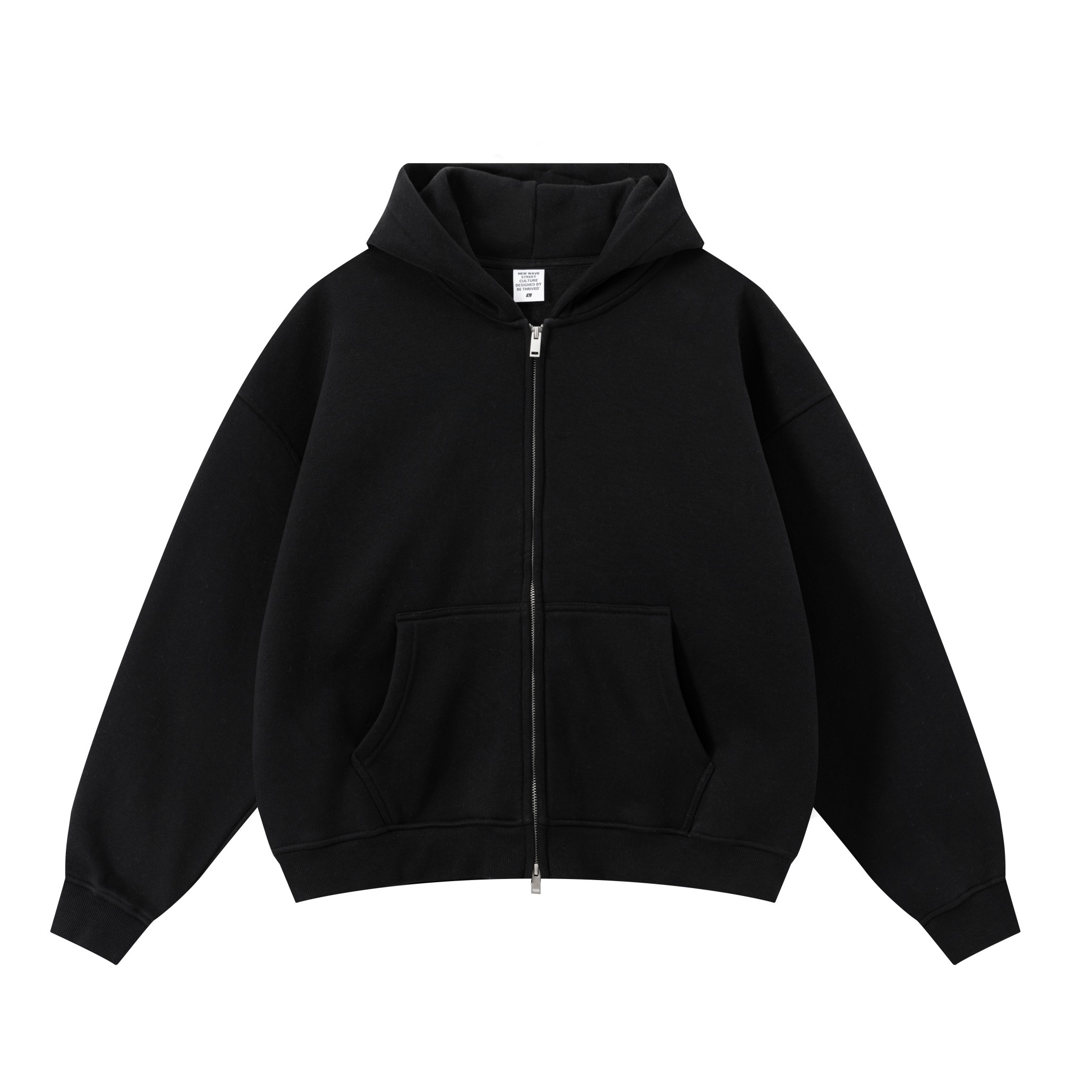 Vintage Hoodie Men's 100% Cotton Heavyweight Streetwear Oversized Double-ended Zipper Hoodie Blank Drop Shoulder Hoodie for Men