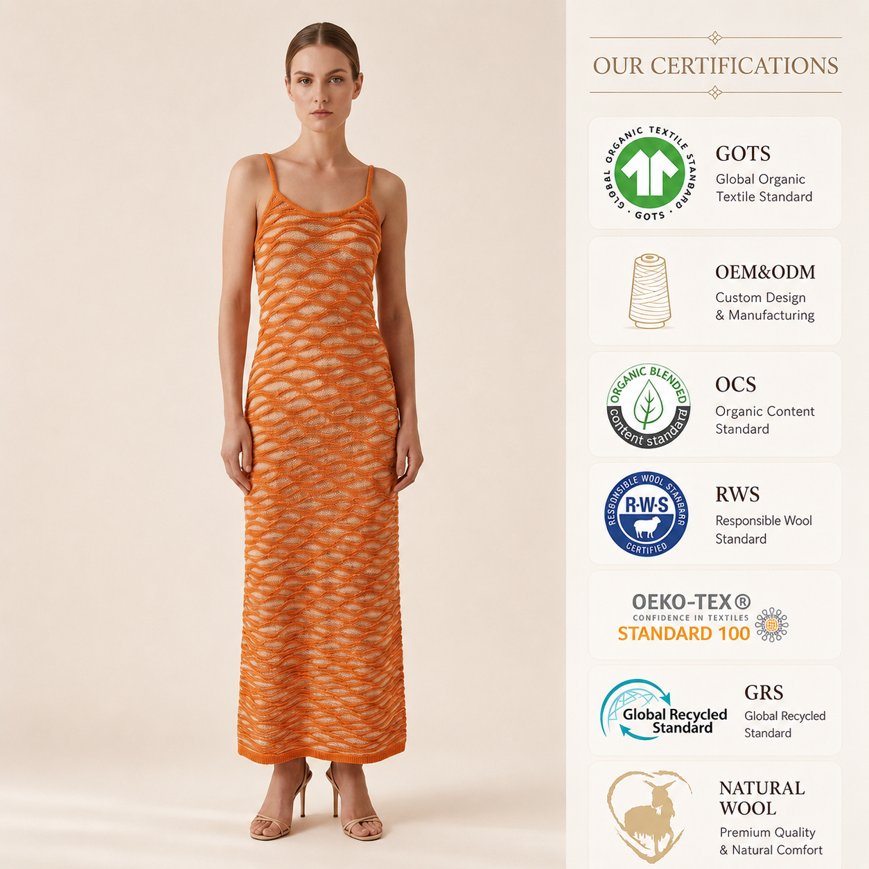 Womens Cotton Hollow Out Maxi Dress Sleeveless Summer Viscose Blend Knitwear Knit Dress