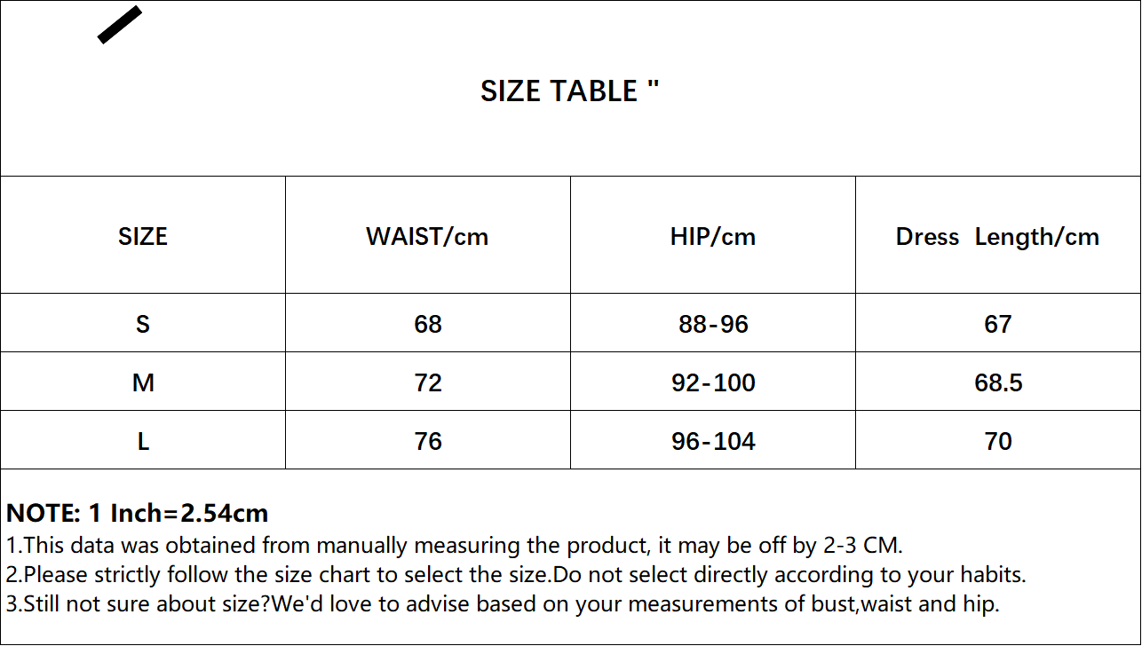 Product Spec Chart