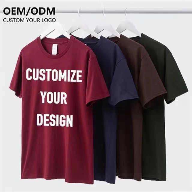 Tee Manufacturer Wholesale t Shirt 100% Cotton Men TShirt Custom Digital Print Logo Pattern Soft Plain T-Shirt for Men