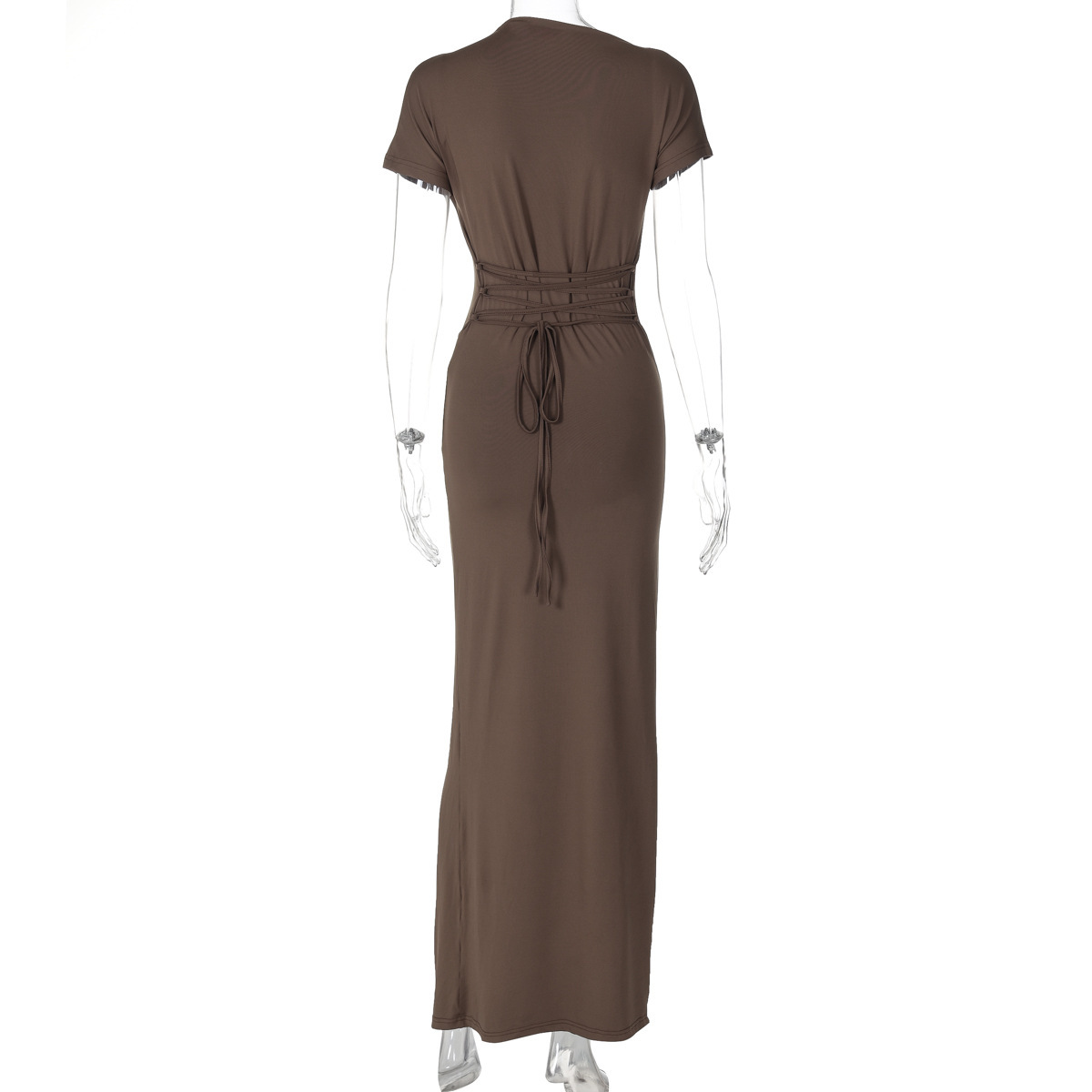 Hot Selling Women's Maxi Dress Fashion Elegant Short Sleeve Dress Slim Dress for Woman