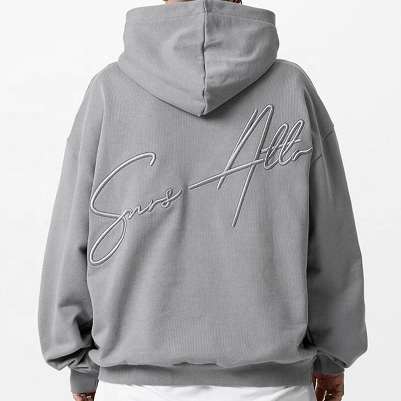 Customized 3D Embroidered Hoodies Wholesale Winter Hoodies For Blank Sweatshirts Chenille Embroidered Couple's Hoodies