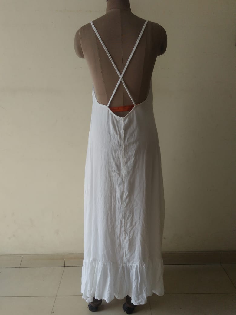 Womens White Maxi Dress Slip Maxi Dress
