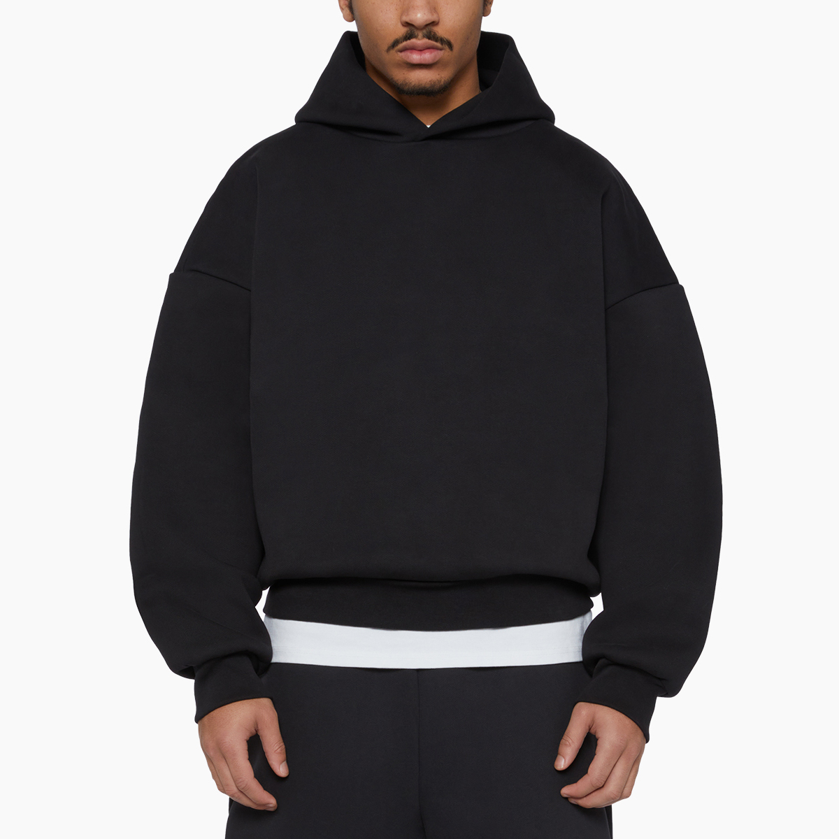 Drop Shoulder Sweatshirts 360gsm to 600gsm Custom Screen Print Boxy Fit Hoodie 3D Embroidery Towel Embroidery MOQ 1pc