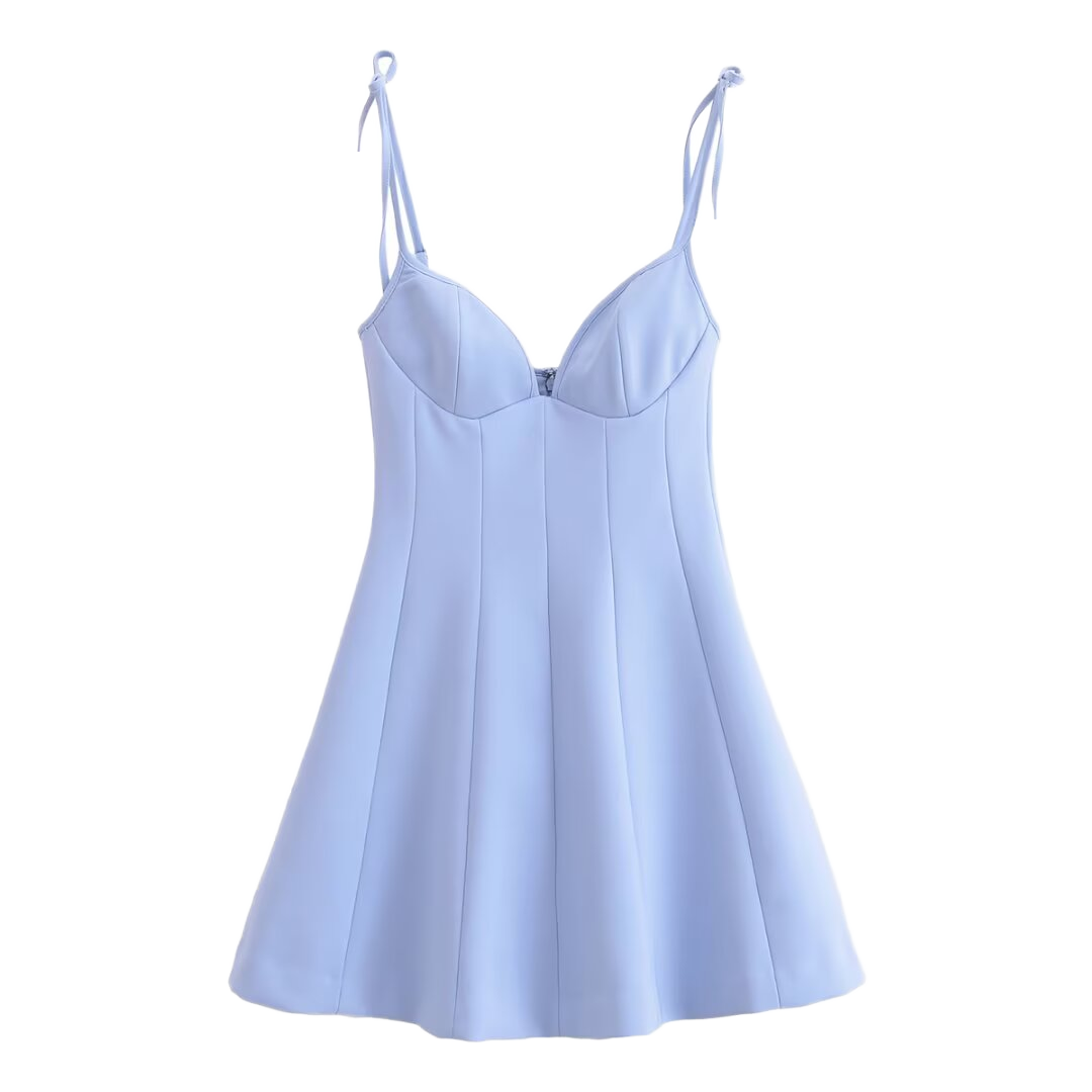 Satin Mini Dress with Adjustable Spaghetti Straps Sweetheart Neckline A-Line Formal Summer Digital Printing Anti-Wrinkle Dress