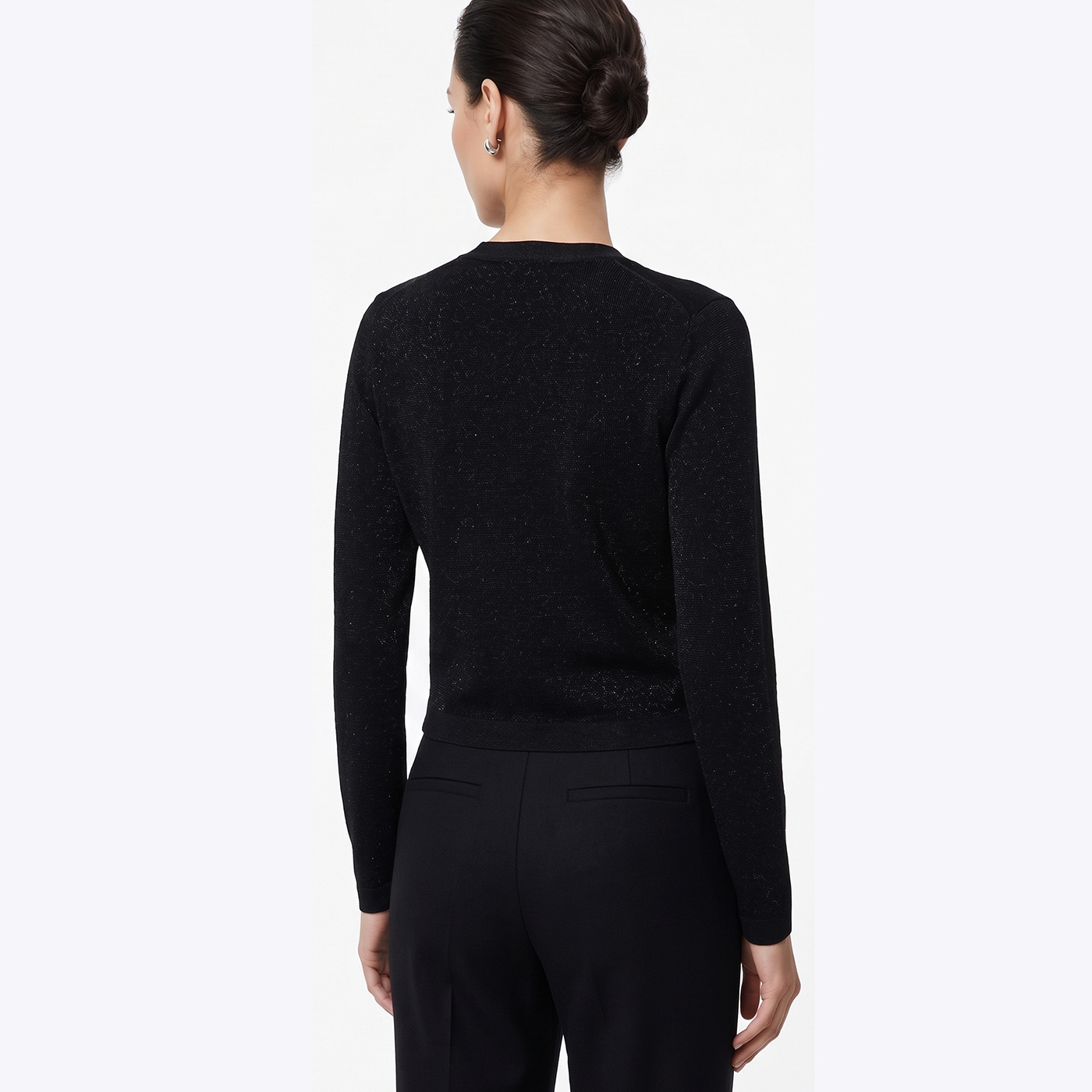 Women's Winter Wool Cardigan Soft Breathable Quick-Dry V-Neck Collar Buttoned Loose Fit Knitted Front Casual Cardigan