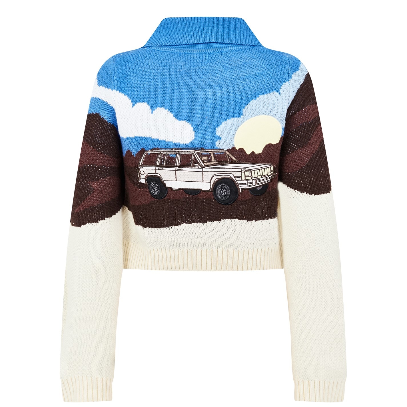 Custom Knit Sweater Woman Cardigan Retro Jacquard Pattern Embroidered Jacket Knitted Cardigan Sweater for Women