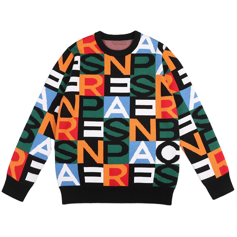 Custom LOGO OEM Men Sweater Manufacturer Jacquard Pattern Pullover Knitwear Casual Crew Neck Jumper Winter Men Knitted Sweater