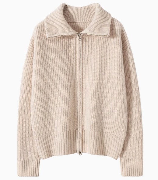 Wool Female Warm Lightweight Fitting Knitted Wool Cardigan