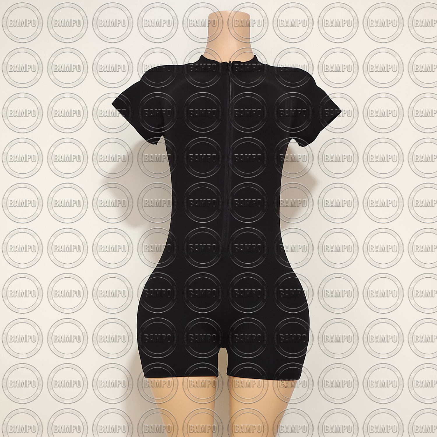 Summer Jumpsuit Women Custom Casual Workout Spandex Bodycon Onesie Zip up One Piece Yoga Gym Fitted Bodysuit Rompers for Women