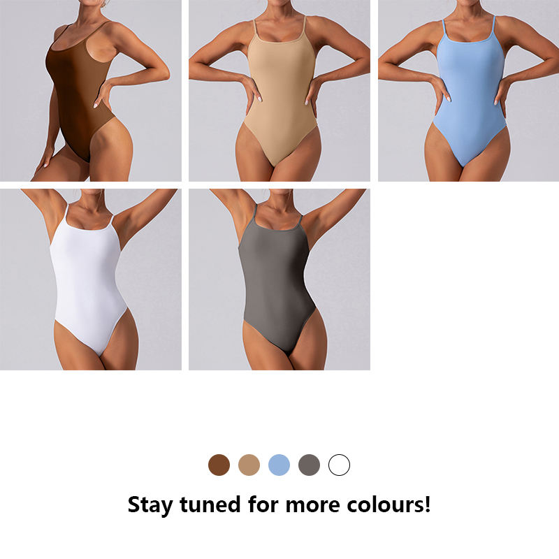 High Quality OEM Factory Women Bodysuits Sexy Club Low Waist Skinny Fit Solid Color Embroidery Design High Stretch 100%