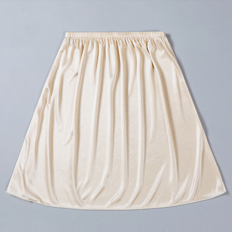 45cm Length Women Underskirt for Dress Ladies Thin Silk Midi Petticoat