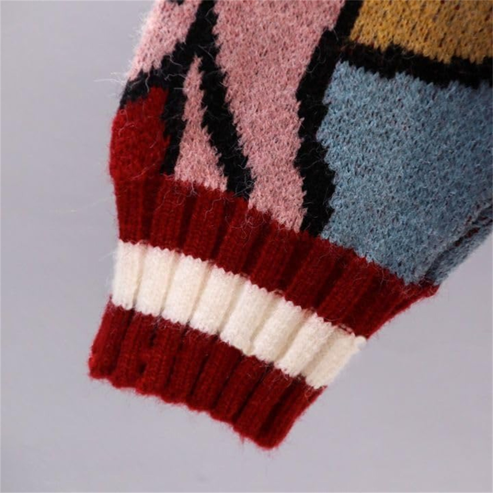 Custom Oem &amp; Odm Sweater Women Jacquard Pattern Knitwear Ladies Knitted Girls Knit Top Winter Cardigan Women Sweater