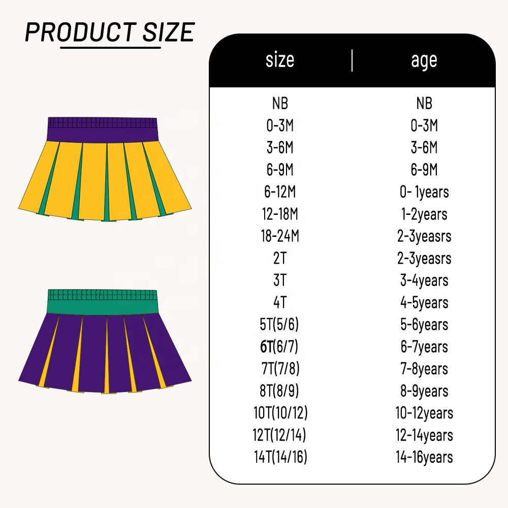 ODM OEM Girls Two-Tone Pleated Yoga Skort | REACH Certified Athletic Skirt with Built-in Shorts for Dance &amp; Gym
