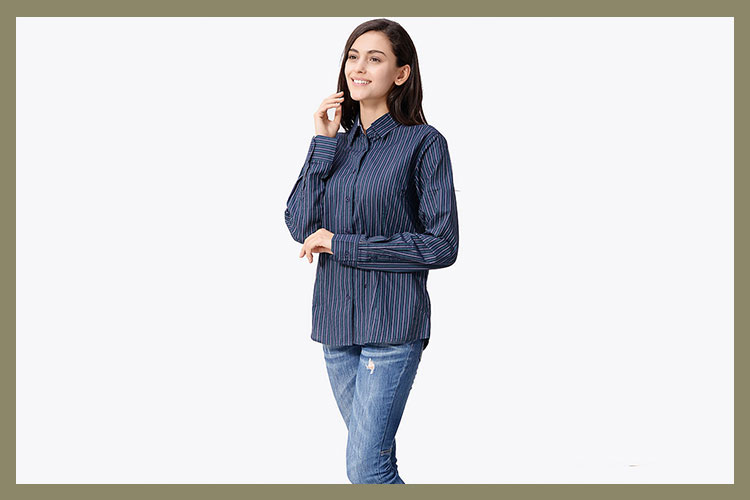 Long Sleeve 100% Cotton Fancy New Fashion Cheap Formal Design Women Office Blouses