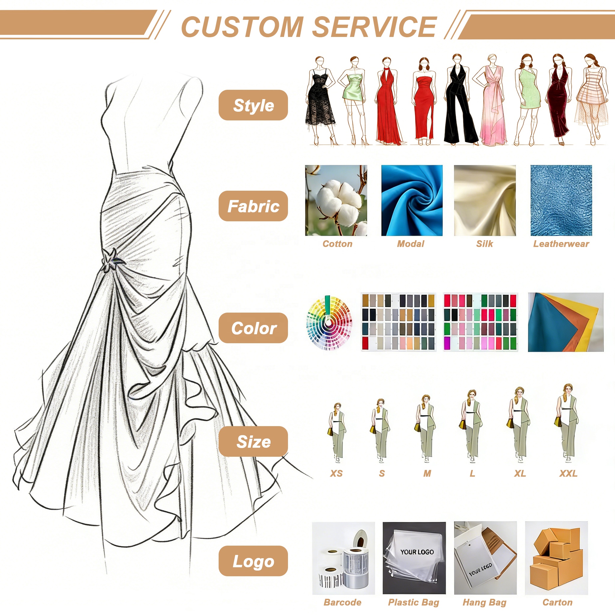 High Quality Clothing Manufacturers Apparel Suppliers Custom Wholesale OEM/ODM Women Casual Dresses For Ladies Dresses Elegant