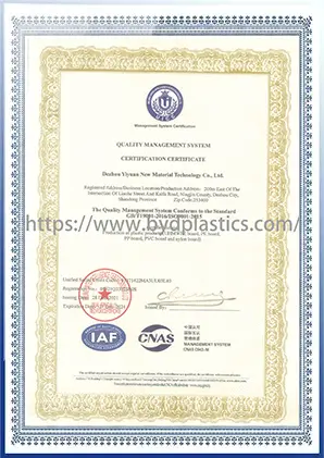 BV Bureau Veritas certification for BEYOND manufacturing quality standards