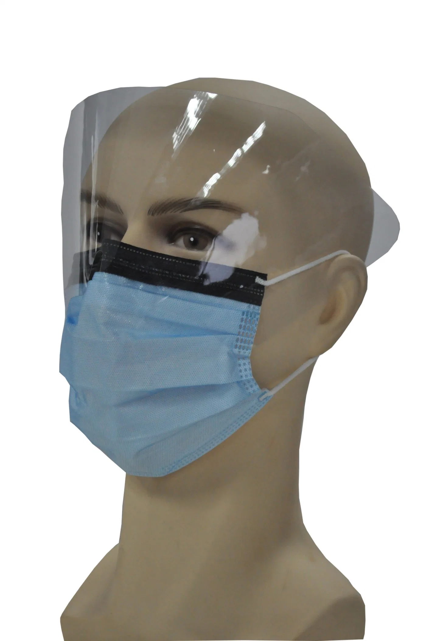 Máscara cirúrgica descartável / não-tecida com escudo facial