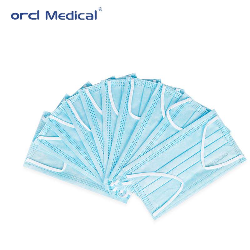 Máscara Facial OEM Anti-Embaçante 3-Layer Nível ASTM 2 Máscara Cirúrgica Perfeita para Uso Odontológico e Cirúrgico
