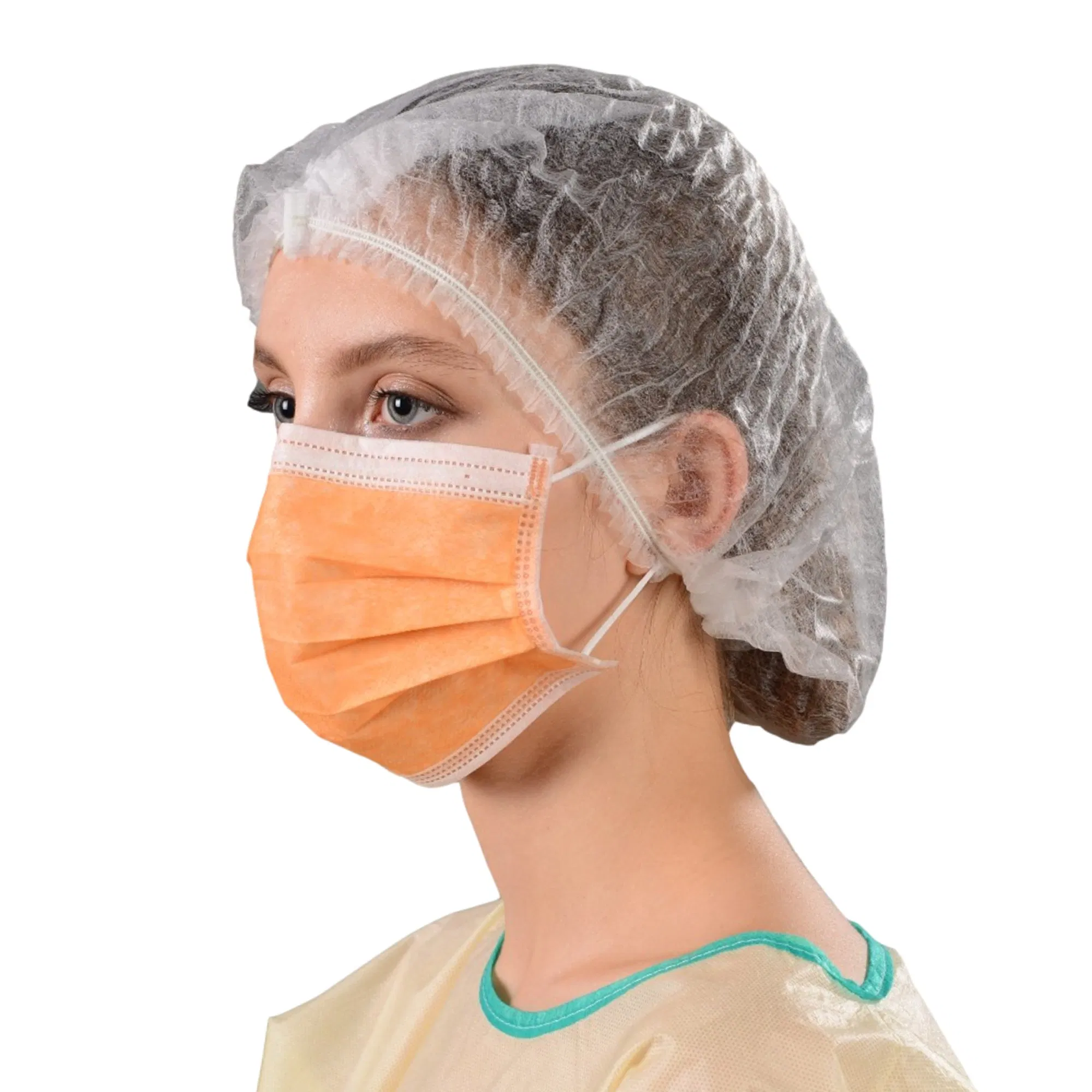 Máscara Facial Médica Descartável com Alça de Orelha 3ply Máscara Cirúrgica Descartável para Uso Hospitalar