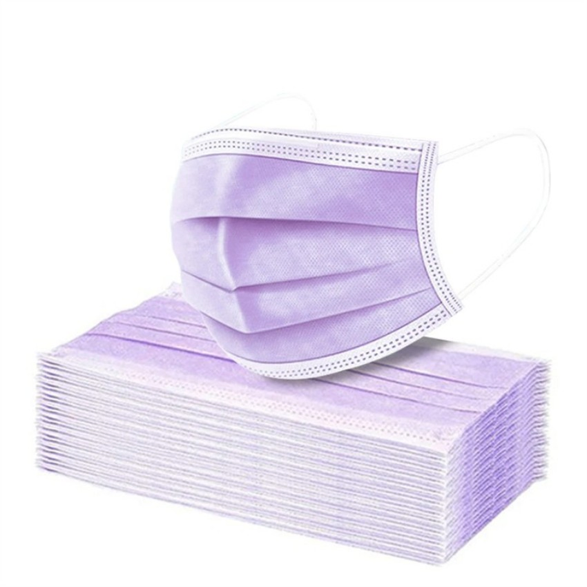 Máscaras Faciais Cirúrgicas Protetoras Personalizadas para Procedimentos Médicos Dentários Descartáveis de 3 Camadas em Não Tecidos com Pregas aprovadas pela FDA 510K/En14683 3