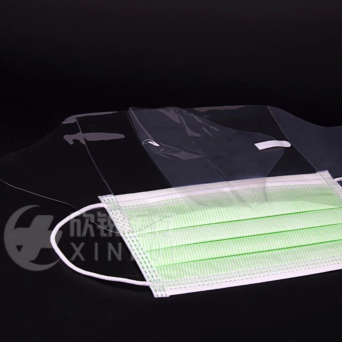 Máscara Cirúrgica Protetora Anti Splash 4-Ply com Visor de Escudo e Alças para as Orelhas