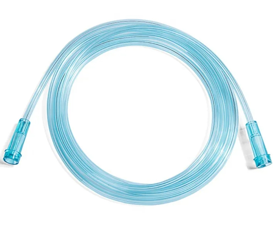 Máscara de Oxigênio Infantil Descartável com Tubo Resistente à Compressão, Alongada Sob o Queixo 2m