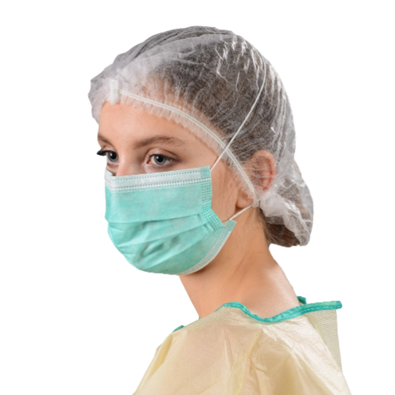 Máscara Facial Médica Descartável com Alça de Orelha 3ply Máscara Cirúrgica Descartável para Uso Hospitalar