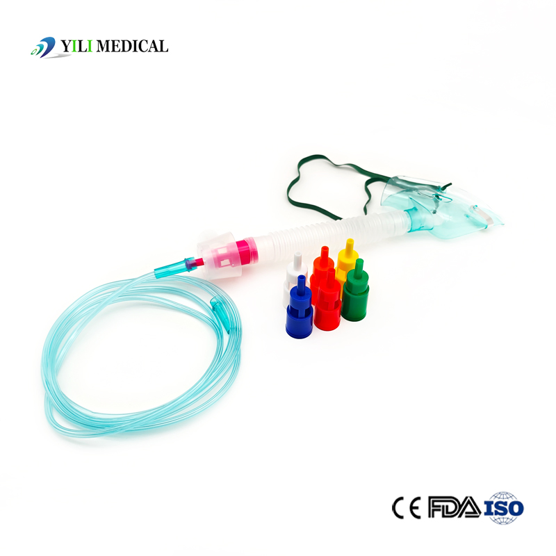 Máscara de Oxigênio Padrão Pediátrica de Instrumento Cirúrgico Máscara Facial de PVC Descartável Máscara de Múltiplos Ventos