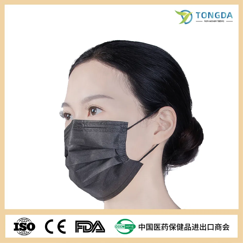 Máscaras Cirúrgicas Médicas de Face de Pano Não Tecidas e Derretidas de Nível ASTM 3 Ply