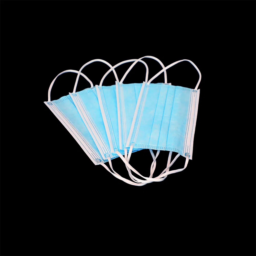 Máscara Facial Descartável de Pano Cirúrgico com Alças Elásticas para as Orelhas 3