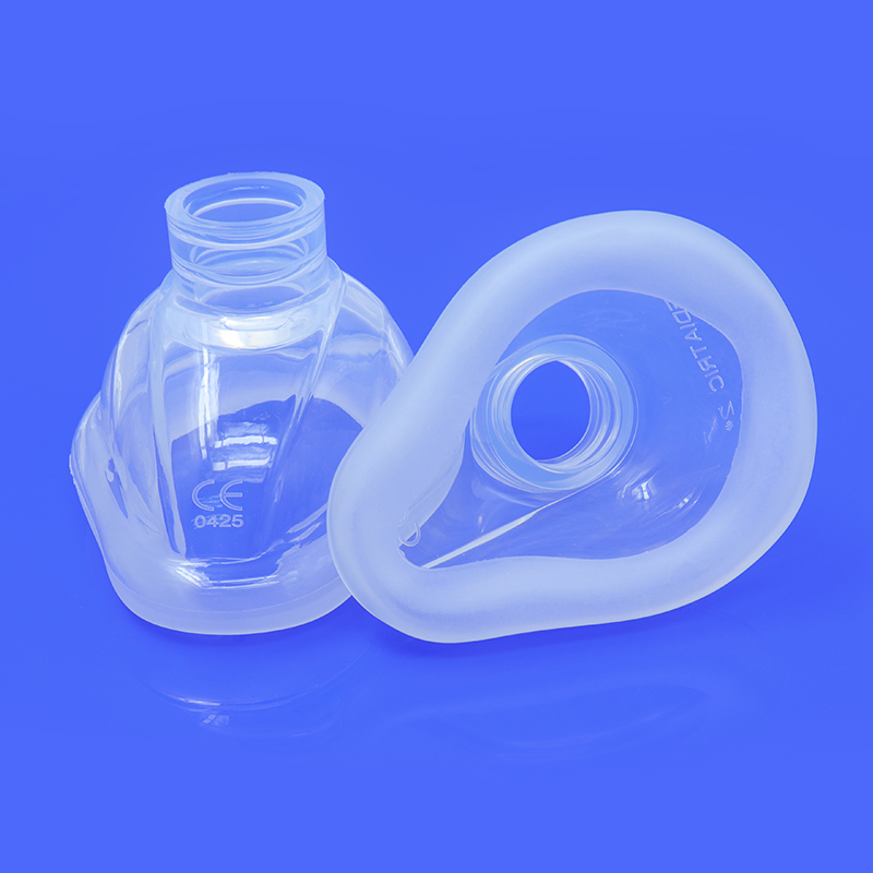 Máscara facial descartável de anestesia em silicone hipoalergênico com vedação