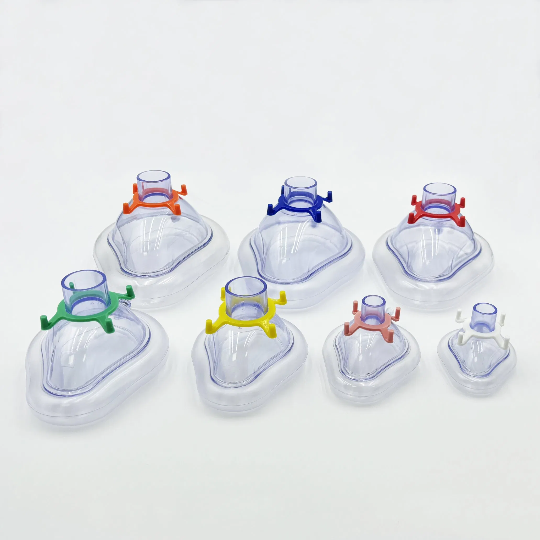 Máscara de oxigênio descartável com almofada macia para suprimentos cirúrgicos, equipamento médico, máscara facial para adultos, pediátricos e infantis, máscaras de anestesia