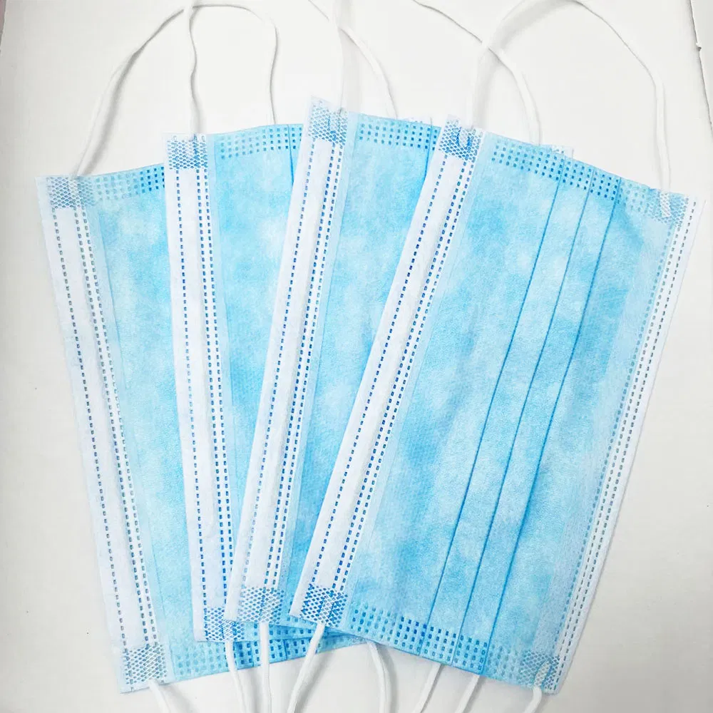 Máscara Facial Não Tecida 3ply para Cuidados de Saúde Máscara Facial 99% Hipoalergênica 3 Máscara Descartável de Camada para Uso Hospitalar Máscaras Cirúrgicas Médicas para Uso em Cuidados de Saúde
