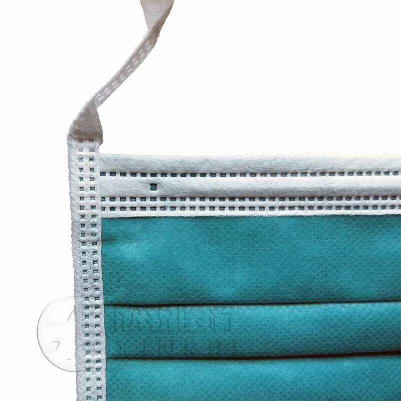 Máscara Cirúrgica Médica Descartável 4-Ply de Tecido Não Woven com Faixas de Amarração