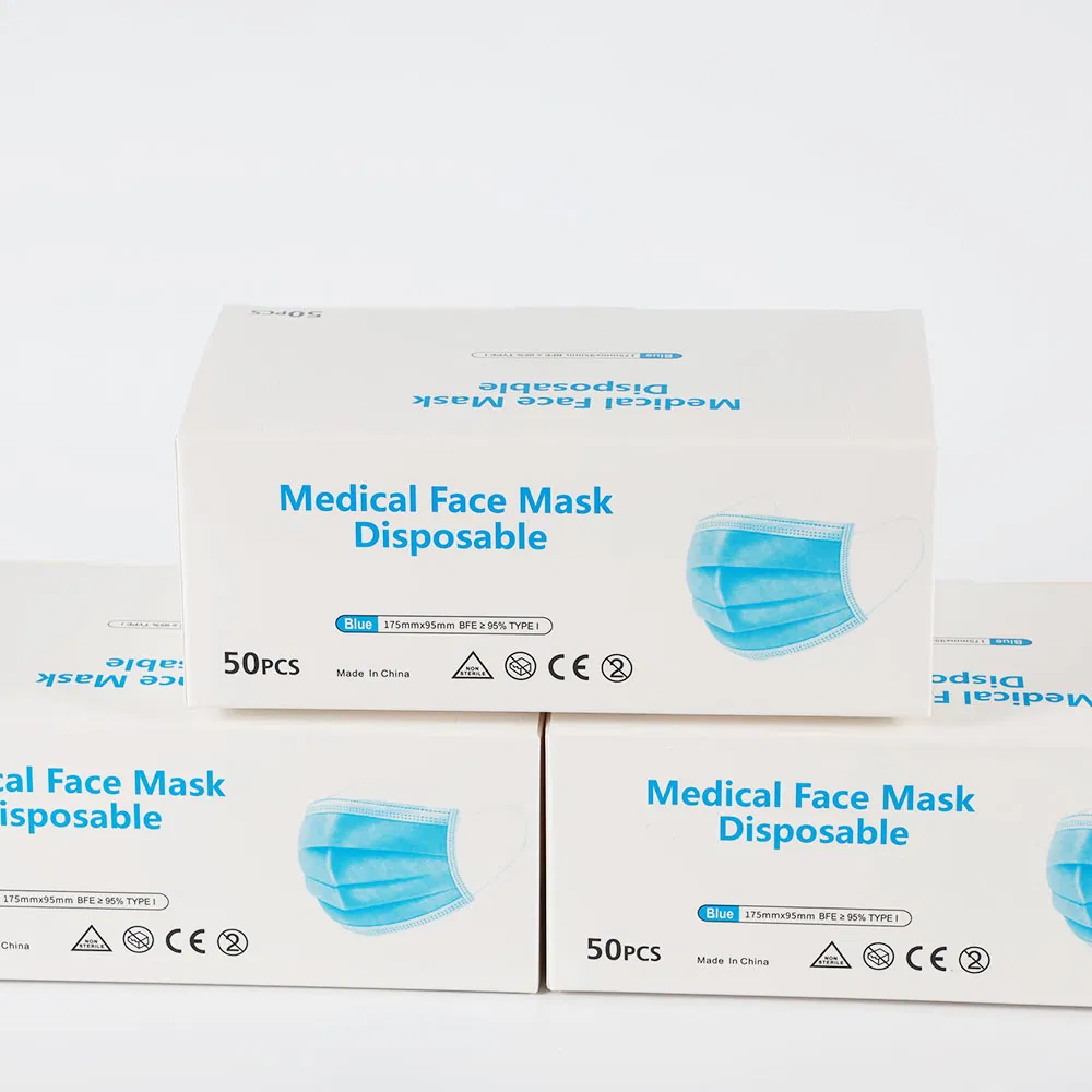 3-Ply Máscara Cirúrgica Médica Não Tecida para Proteção Aprimorada de Crianças Descartável 3 Máscara de 1 Camada Não Tecida Hipoalergênica para Hospital Amostra Grátis