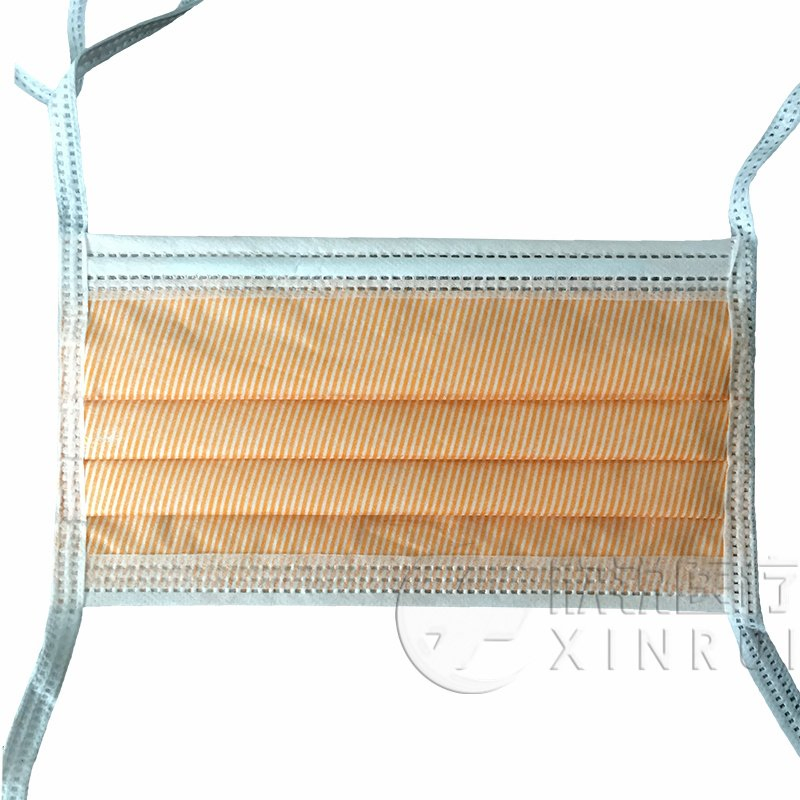 Máscara Cirúrgica Descartável 4-Ply de Tecido Não Woven de Alto Nível com Laço e Almofada de Espuma