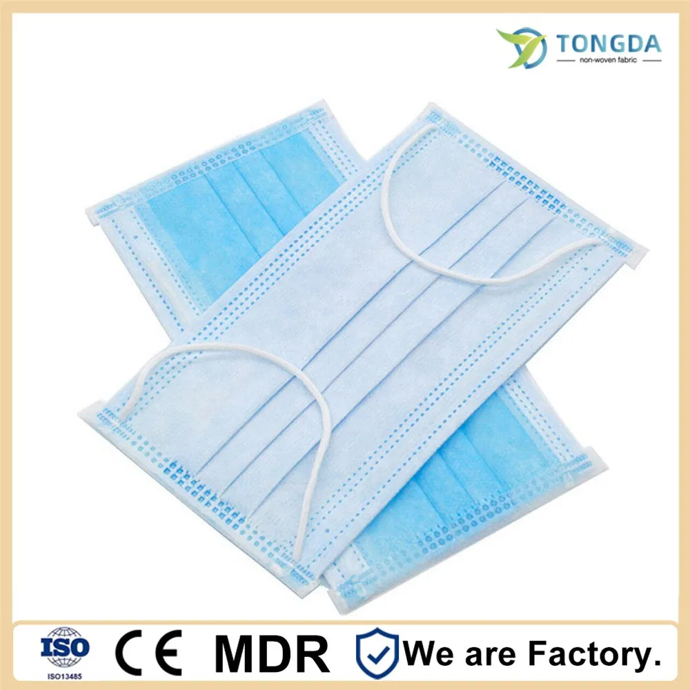 Máscaras cirúrgicas por atacado consumíveis médicos descartáveis 3ply máscara facial médica