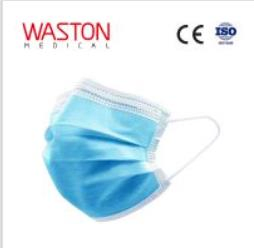 Máscara Cirúrgica Descartável - Com Alça de Orelha, CE, ASTM, Bfe, Pfe, Prevenção de Epidemias, Factory  Outlet, 98+Melt-Blown Tecido, Azul Branco, Branco Puro