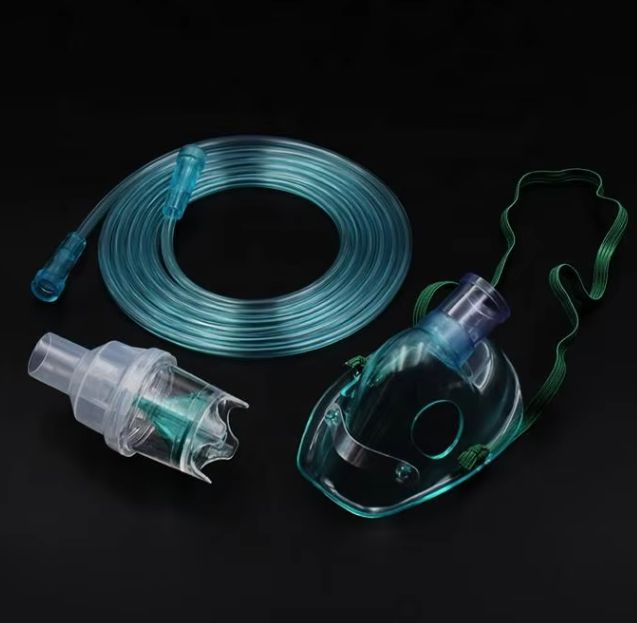 Máscara facial nebulizadora ajustável estéril médica de alta concentração kit de máscara nebulizadora em PVC