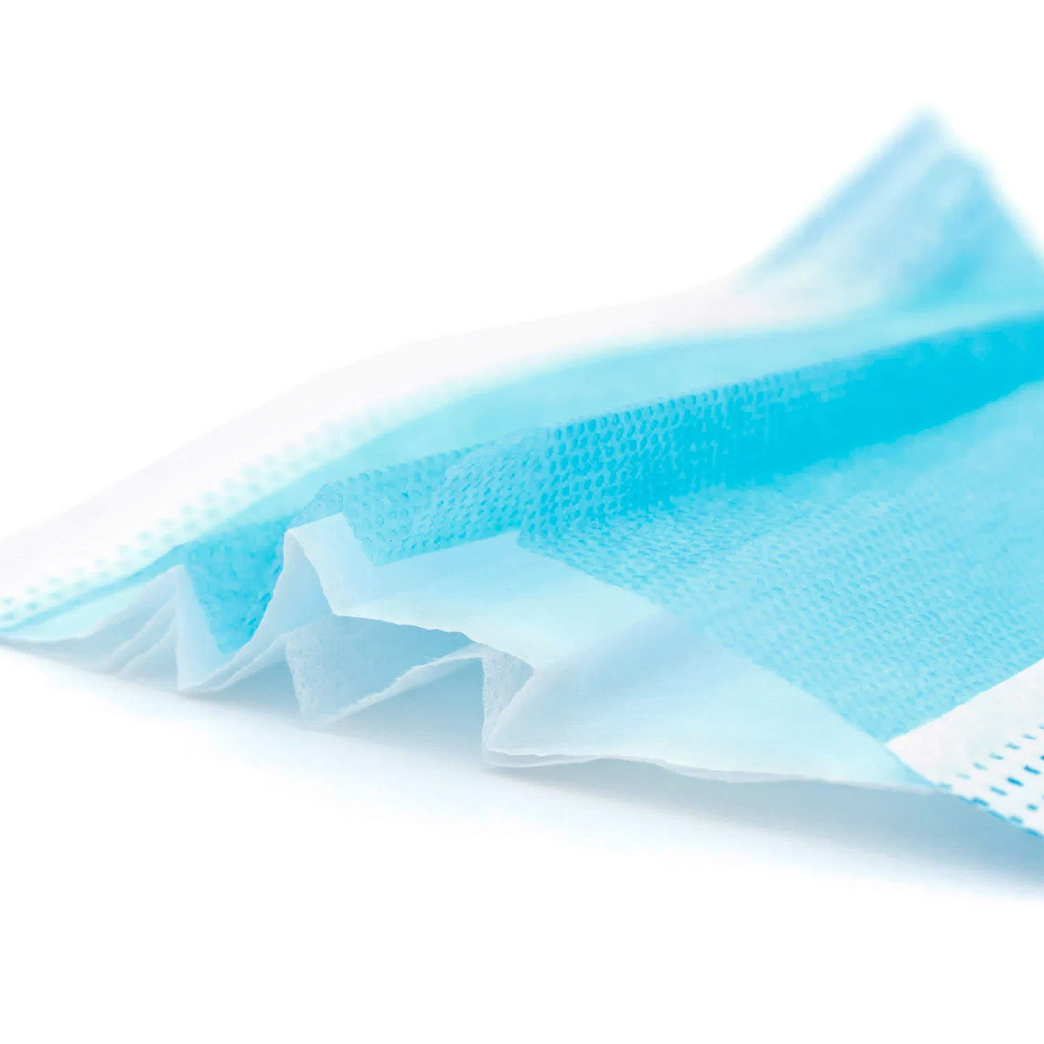3 Camada Azul Branca Máscara Protetora Médica Não Tecido Máscara Descartável Tipo Cirúrgico Máscara Facial com Alças para as Orelhas (YQD1-3)