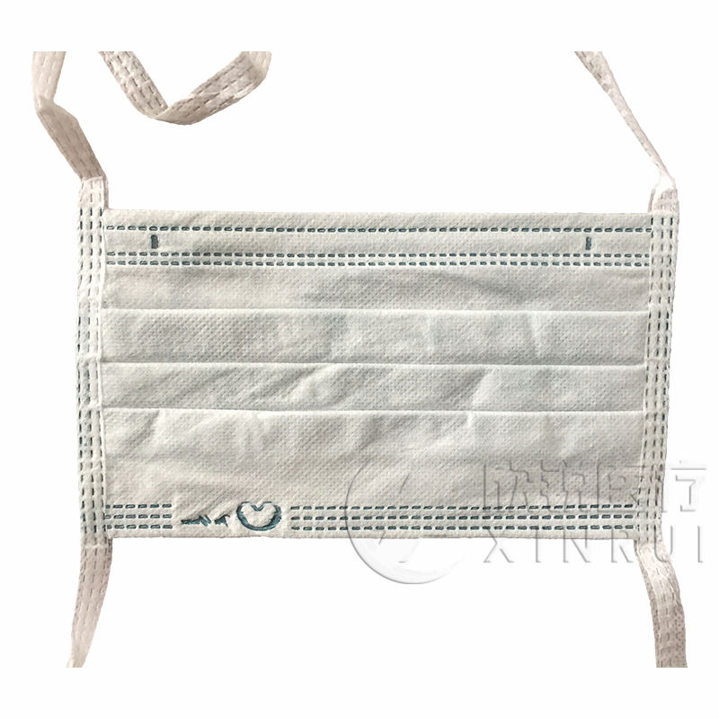 Máscara Cirúrgica Médica Descartável 4-Ply de Tecido Não Woven com Faixas de Amarração