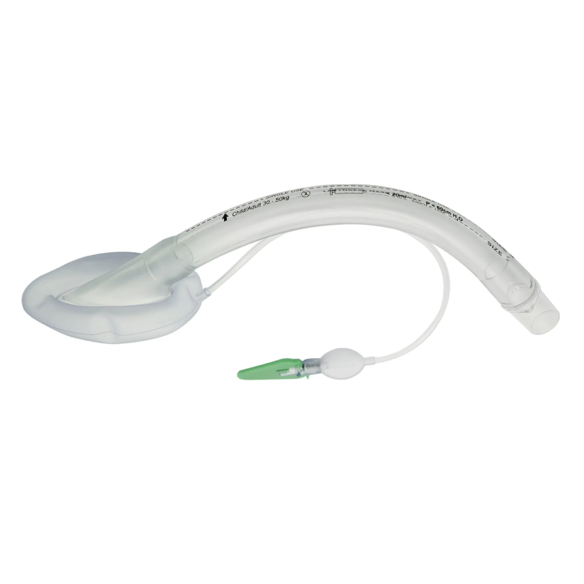 Máscara Laríngea Inflável de Anestesia Descartável Reutilizável de Silicone PVC Equipamento Médico