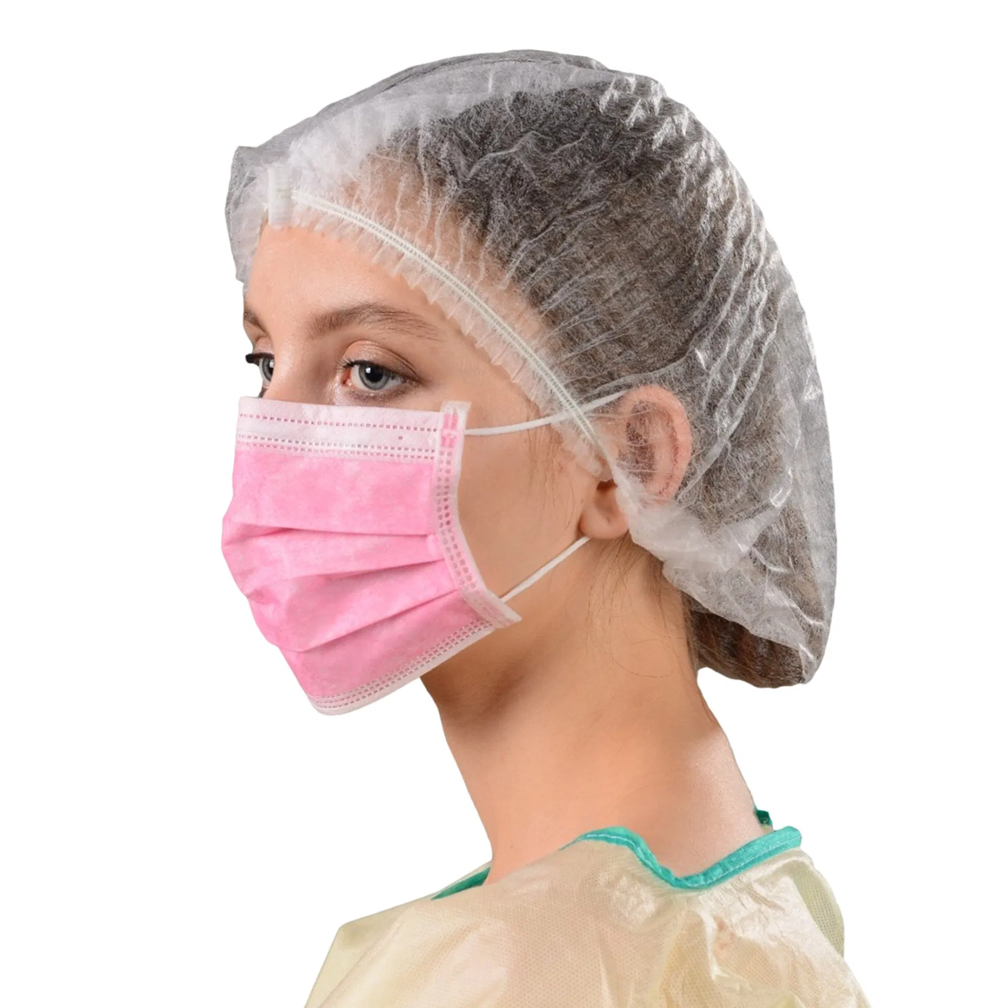 Máscara Facial Médica Descartável com Alça de Orelha 3ply Máscara Cirúrgica Descartável para Uso Hospitalar