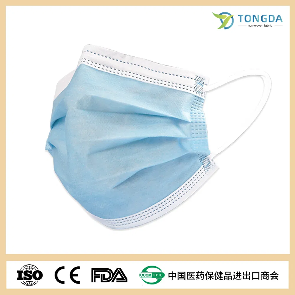 Máscaras Cirúrgicas Médicas de Face de Pano Não Tecidas e Derretidas de Nível ASTM 3 Ply