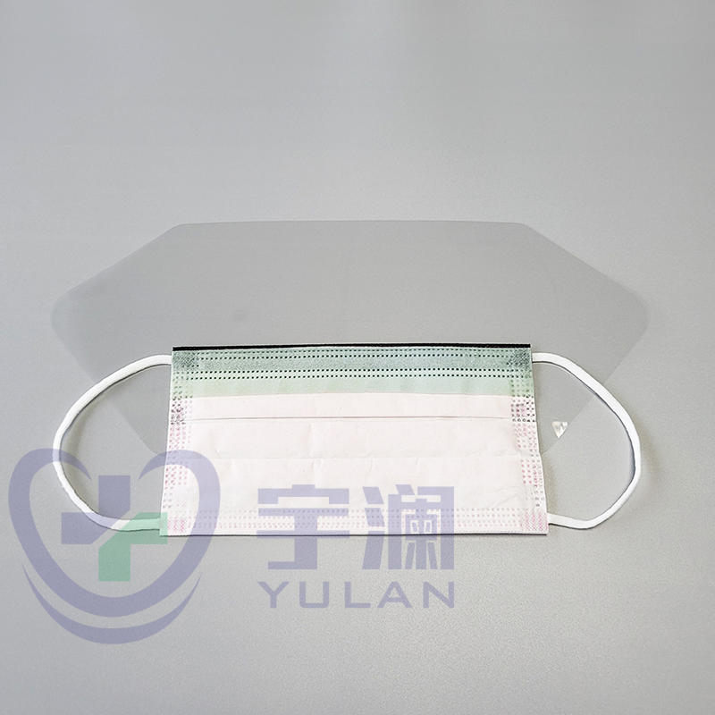 Máscara Cirúrgica Descartável com Visor Protetor e Alça de Orelha ASTM Nível 3