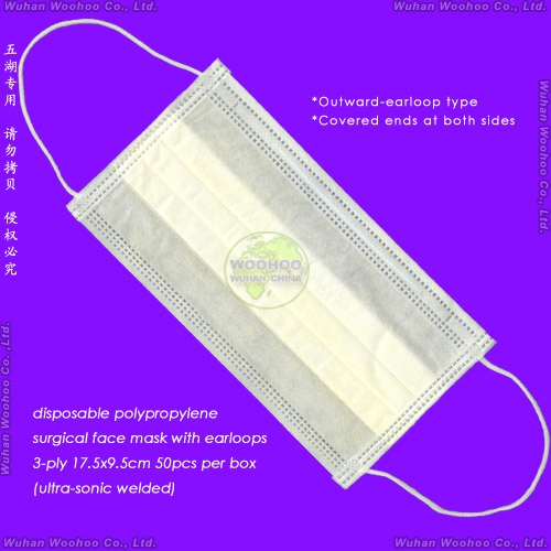 Máscara Cirúrgica Descartável de Papel/Ply/Não Tecido com Elástico para Orelha 3ply com Laço para Orelha/Amarrar