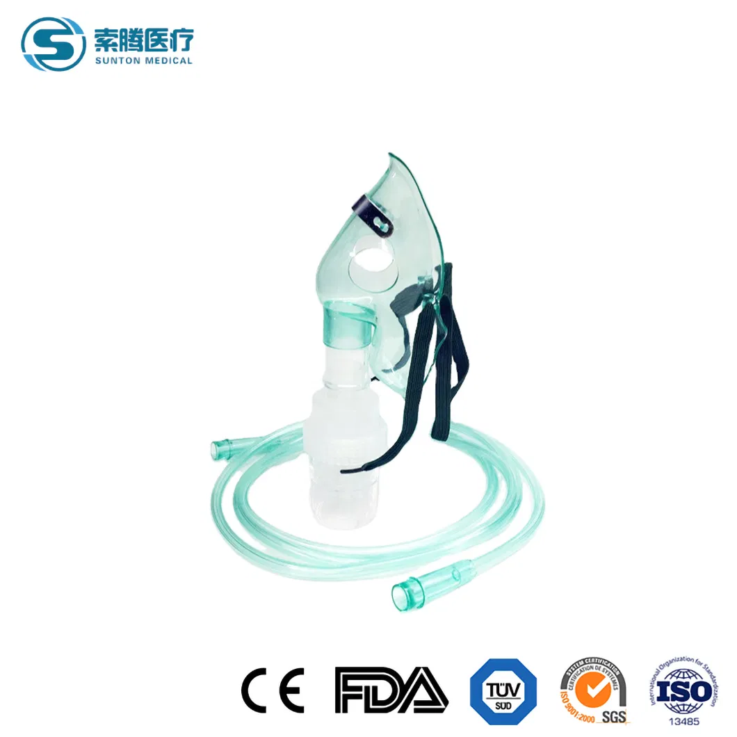 Cânula nasal de oxigênio descartável para pediatria e bebês, máscara facial nebulizadora com tubo de conexão com CE/ISO